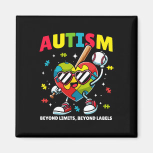 Aimant Sensibilisation sur l'autisme de baseball Puzzle c