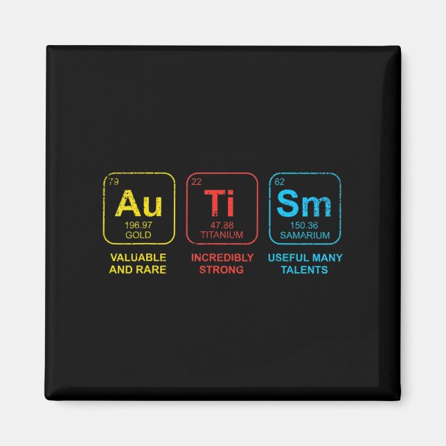 Aimant Sensibilisation sur l'autisme Femmes Maman Enfants (Devant)