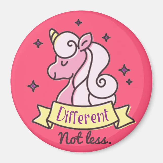 Aimant Sensibilisation sur l'autisme Filles, Différentes  (Devant)