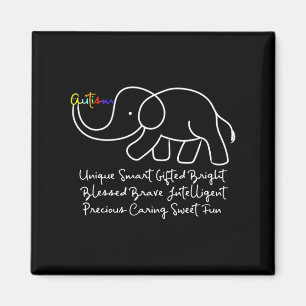 Aimant Sensibilisation sur l'autisme Jour Eléphant Animal
