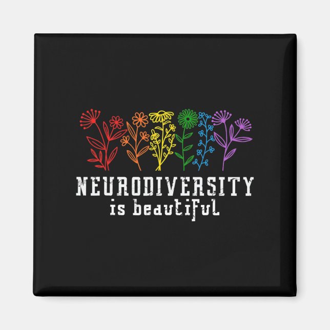Aimant Sensibilisation sur l'autisme La Neurodiversité Es (Devant)