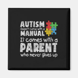 Aimant Sensibilisation sur l'autisme Maman Papa Parents A