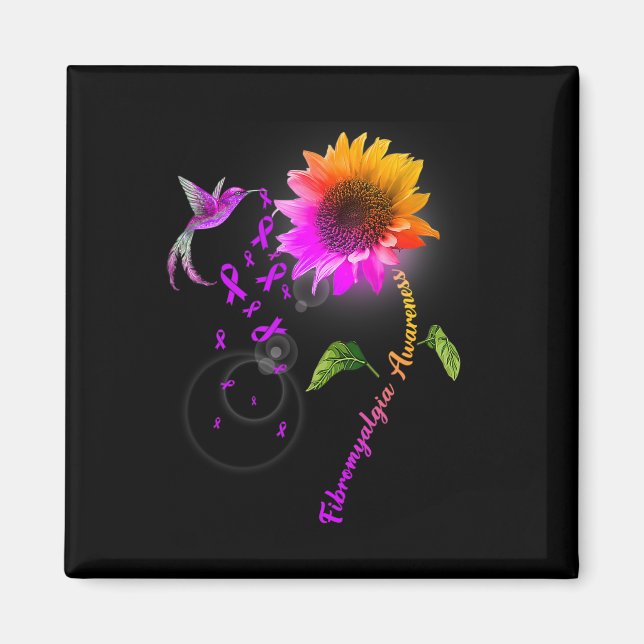 Aimant Sensibilisation Tournesol pourri Colibri (Devant)