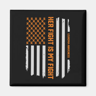 Aimant Sensibilisation vintage à la leucémie Drapeau amér