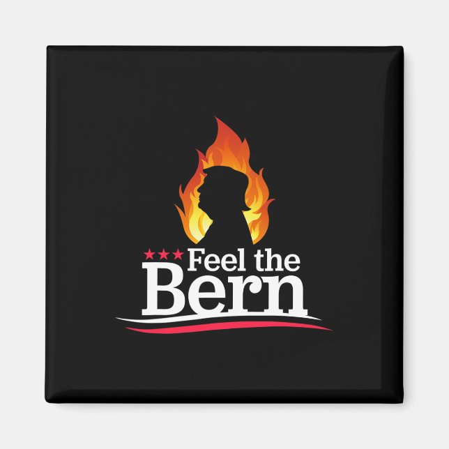 Aimant Sentez Bernie - Logo de campagne de feu Trump en f (Devant)
