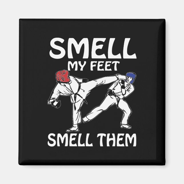 Aimant Sentez Mes Pieds Drôle Karate Sparring (Devant)