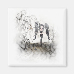 Aimant Sepia Goth Girl Vignette