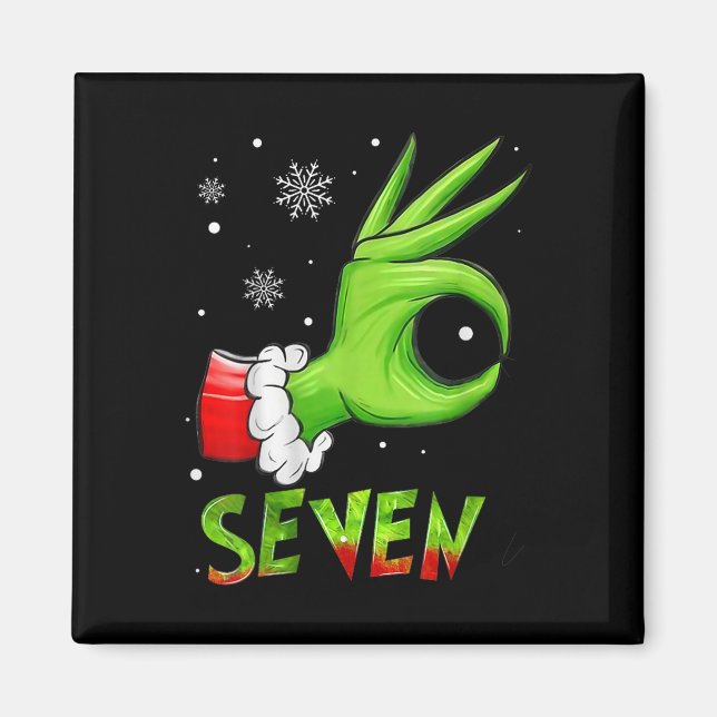 Aimant Sept Blagues 6 7 Mème Santa Noël Xmas Professeur  (Devant)