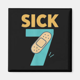 Aimant Sept Malade Sept Amusant Jeu de Mots Mème 6 7 Six 