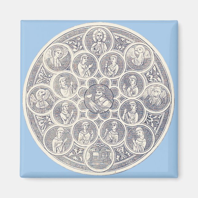 Aimant Sept vertus et Jésus-Christ (Devant)