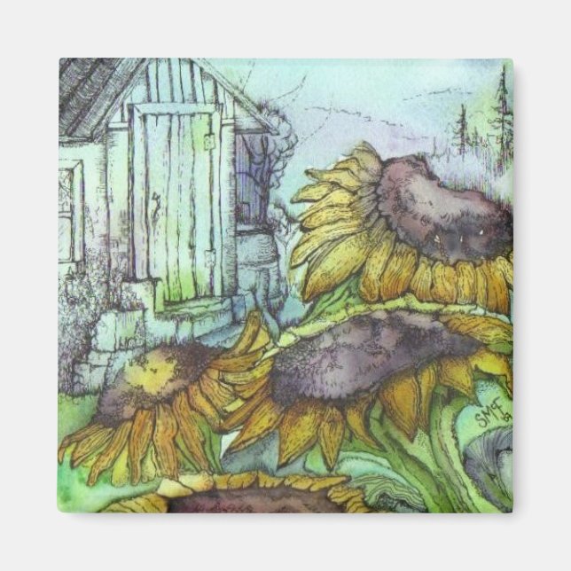 Aimant Septembre dans le jardin (Devant)