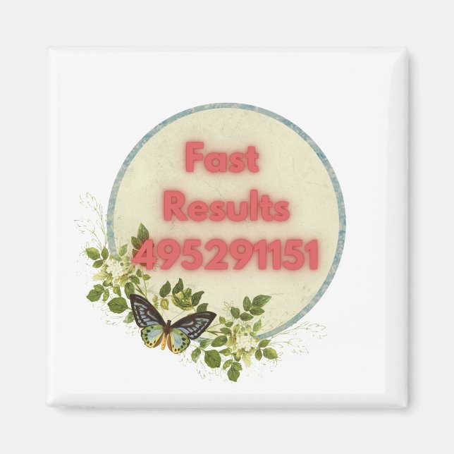 Aimant Séquence Grobovoi, Résultats Rapides 495291151 (Devant)