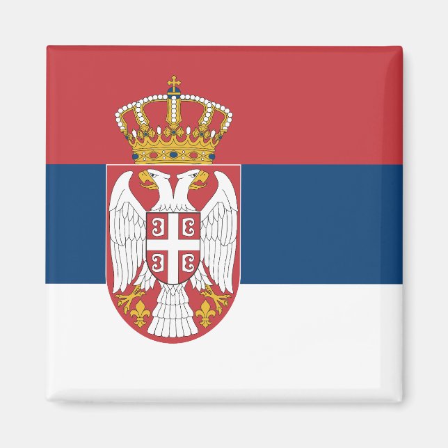 Aimant Serbia Flag (Devant)