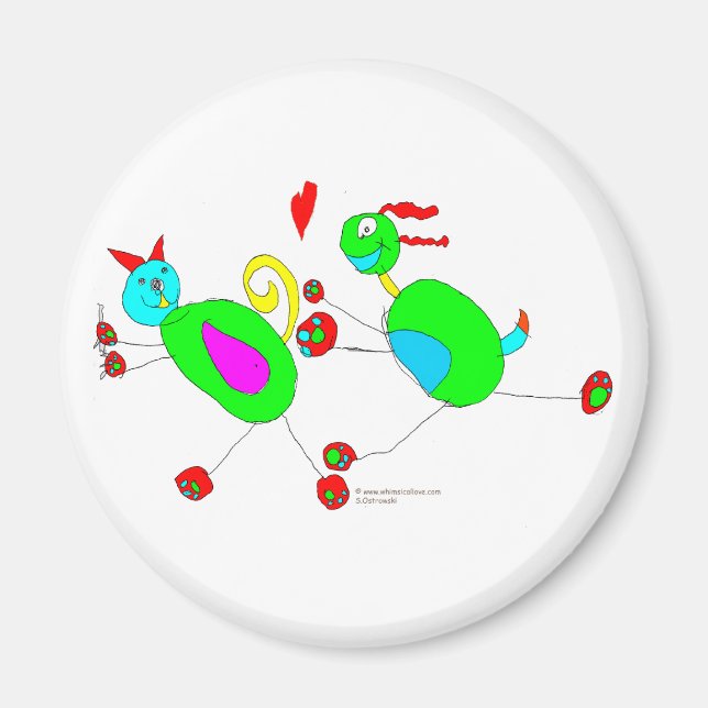 Aimant Serena's Cat and Dog Chase (Devant)