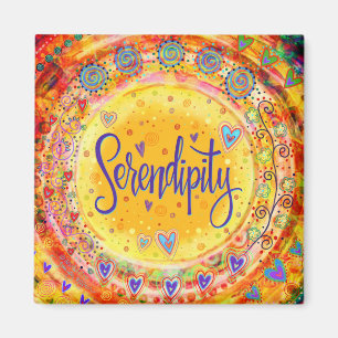 Aimant Serendipity Amusants Branché Inspirivity ONE WORD