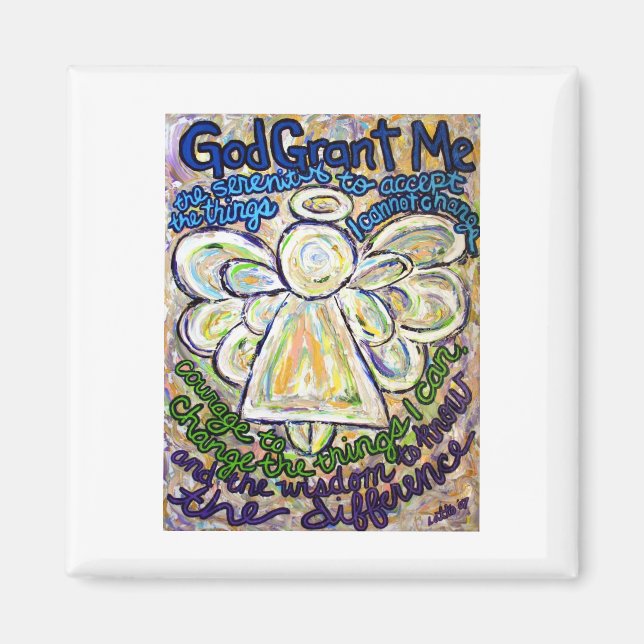 Aimant Serenity Prière Poem Angel personnalisé Frigidaire (Devant)