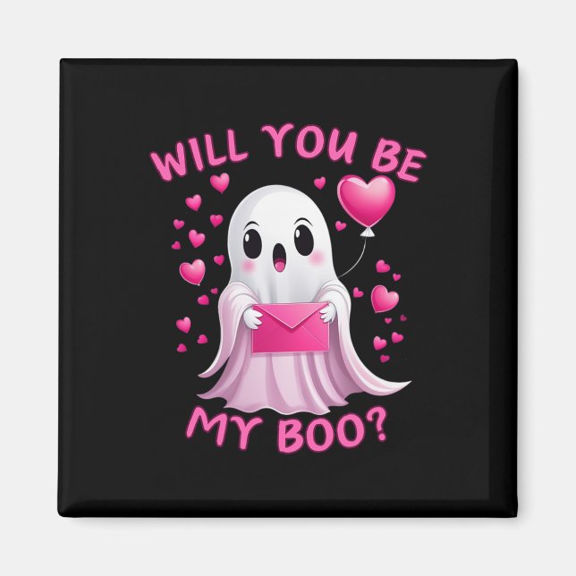 Aimant Serez-Vous Mon Boo Cute Ghost Halloween Mer Éffray (Devant)