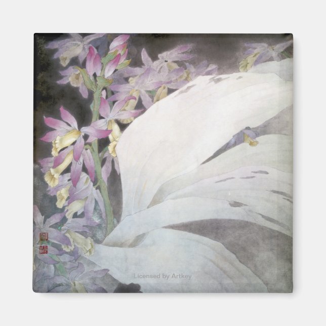 Aimant Série de fleurs II- Phaius (Devant)