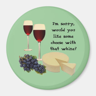 Aimant Série de vin et de fromage
