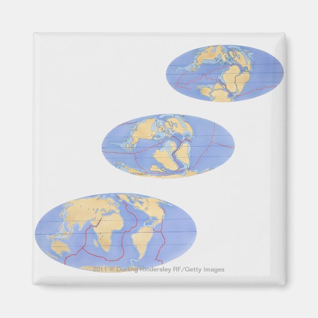 Aimant Série d'illustrations de la Terre (Devant)