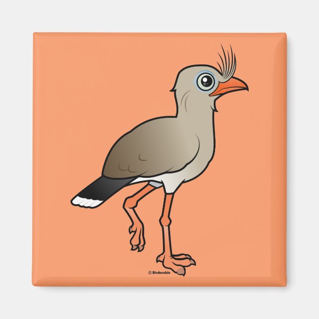 Aimant Seriema à pattes rouges (Devant)