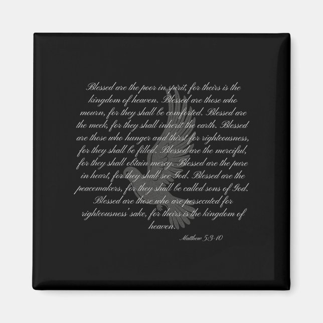 Aimant Sermon On The Mount The Beatitudes Matthew 5_3-10  (Devant)