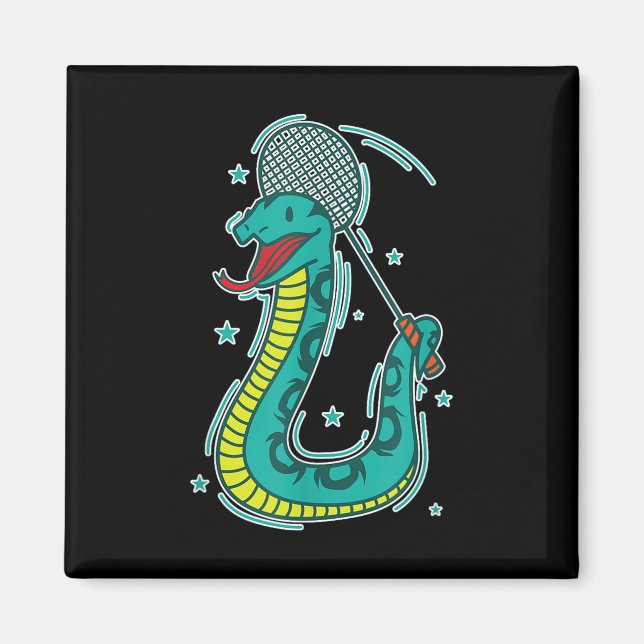Aimant Serpent joue Badminton (Devant)