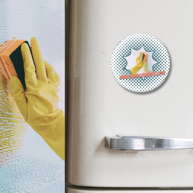 Aimant Service de nettoyage promotionnel WWW personnalisé (Promotional Cleaning Service Custom WWW Magnet)