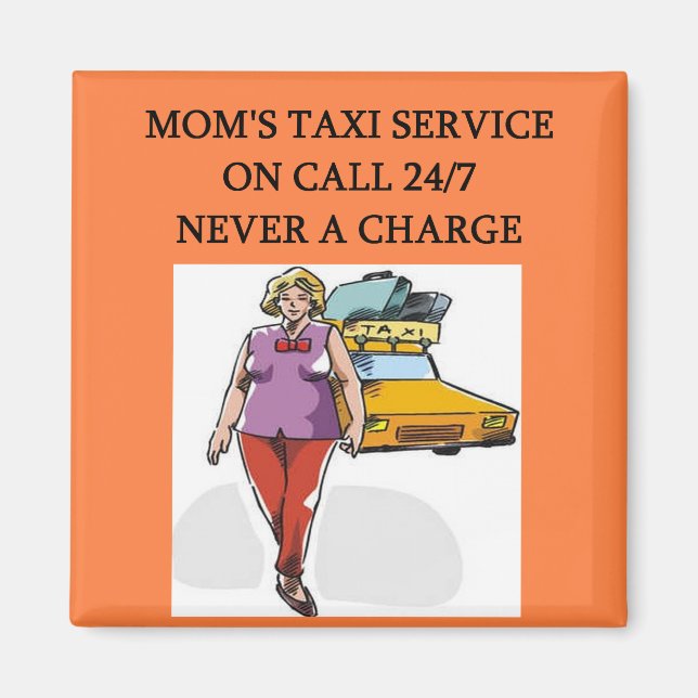 Aimant service de taxi de maman (Devant)