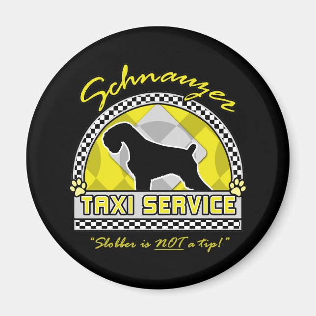 Aimant Service de taxi Schnauzer (Devant)