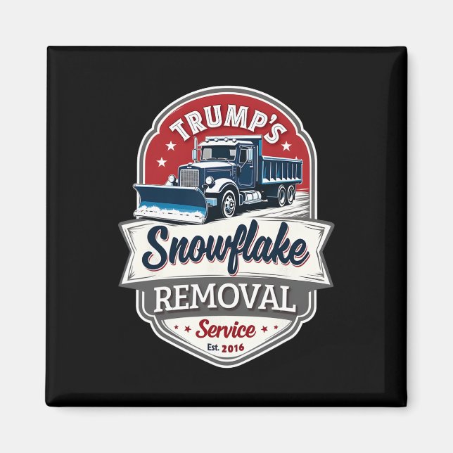 Aimant Service d'enlèvement des flocs de neige de Trump 2 (Devant)