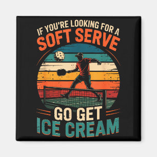 Aimant Service doux de pickleball, allez chercher une raq