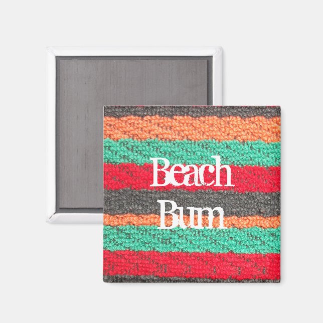 Aimant Serviette de plage colorée (Recto/Verso)