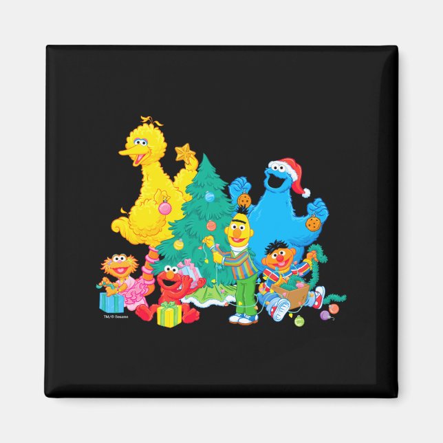 Aimant Sesame Street Christmas Pals  (Devant)