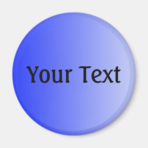 Aimant SEULEMENT Couleur dégradés bleu royal + votre text