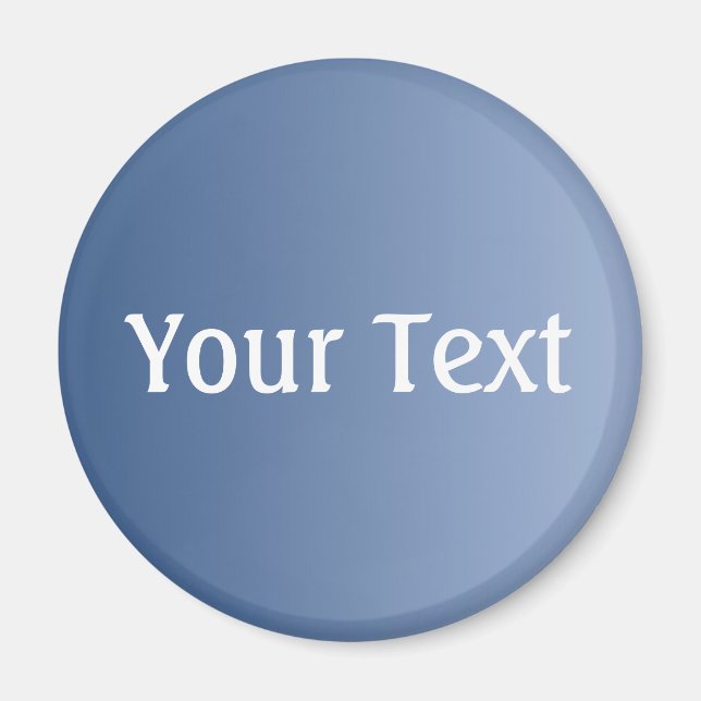 Aimant SEULEMENT dégradés de COULEUR bleu + votre texte (Devant)