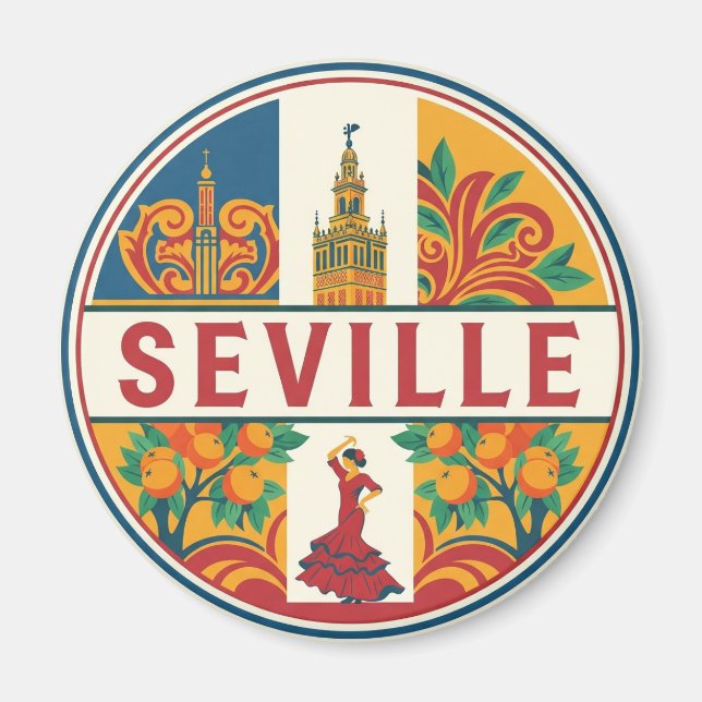 Aimant Séville Espagne Plaza de España (Devant)