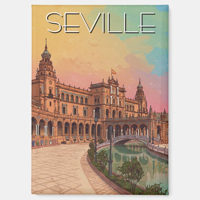 Aimant Séville Espagne Plaza de Espana (Recto)