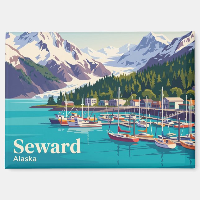 Aimant Seward, Alaska États-Unis (Recto)