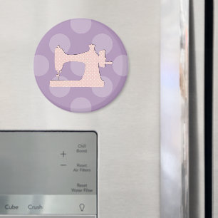 Aimant Sewing Machine, Needle, Stitches, Polka Dots