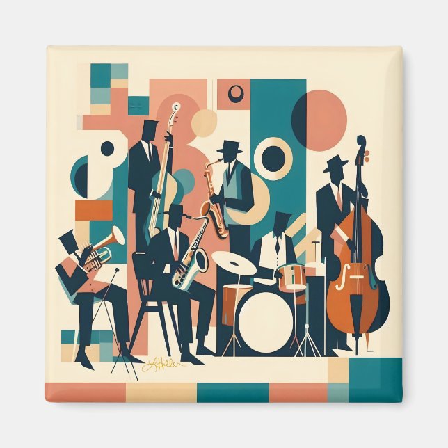 Aimant Sextet de l'ère du Jazz Milieu de Siècle (Devant)