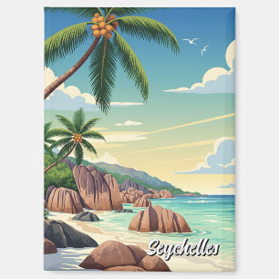 Aimant Seychelles Anse Source d'Argent Beach Travel