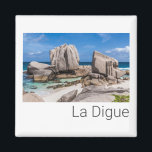 Aimant Seychelles La Digue Anse Marron Beach Vintage<br><div class="desc">Seychelles La Digue Anse Marron design de plage pour les vacances. Seychelles dans l'océan Indien paysage île avec panorama de plage souvenir pour le voyage La Digue et Praslin. Seychelles Beach Artwork pour les vacanciers et routards Mahé. Seychelles Océan Indien Souvenir avec La Digue Beach et Anse Marron. Le paysage...</div>
