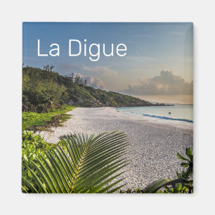 Aimant Seychelles La Digue Sunset Beach Souvenir de vacan