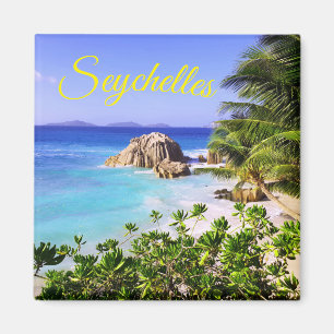 Aimant Seychelles Tropical Island Beach