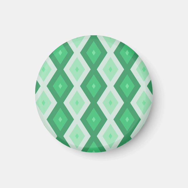 Aimant Shades of green diamond pattern (Devant)