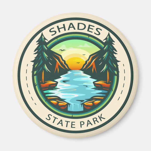Aimant Shades State Park Insigne Indiana (Devant)