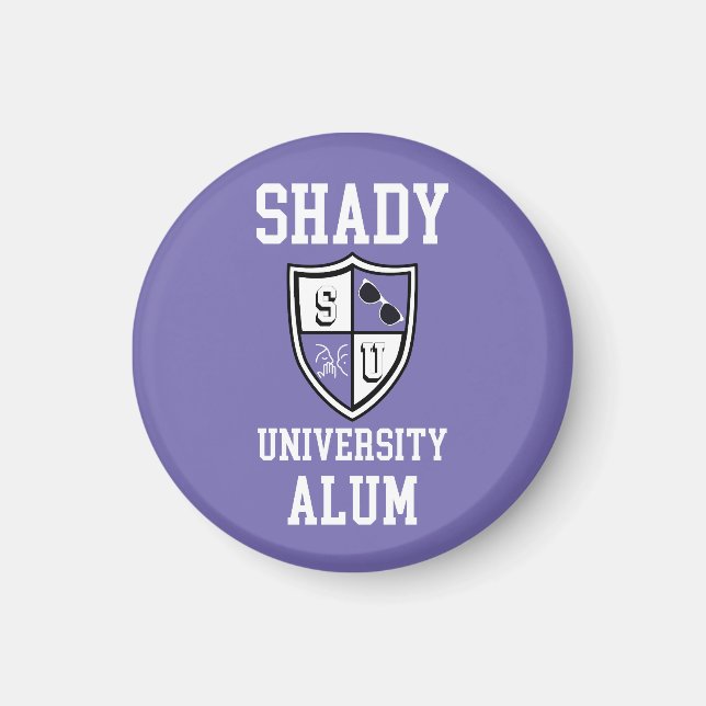 Aimant Shady University Alum grad gossip periwinkle (Devant)