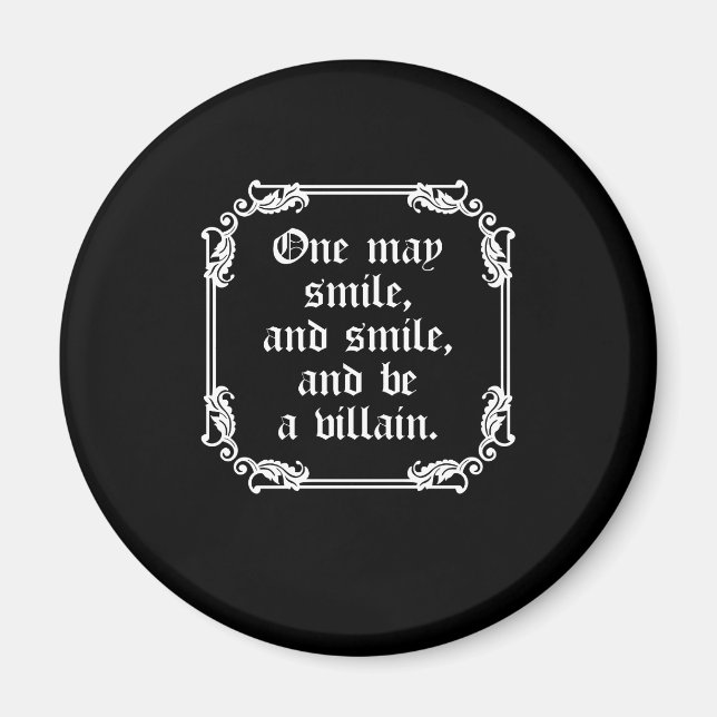 Aimant Shakespeare Jouer Citations Hamlet Un May Smile (Devant)