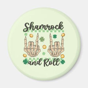 Aimant Shamrock and Roll Hand Skeleton